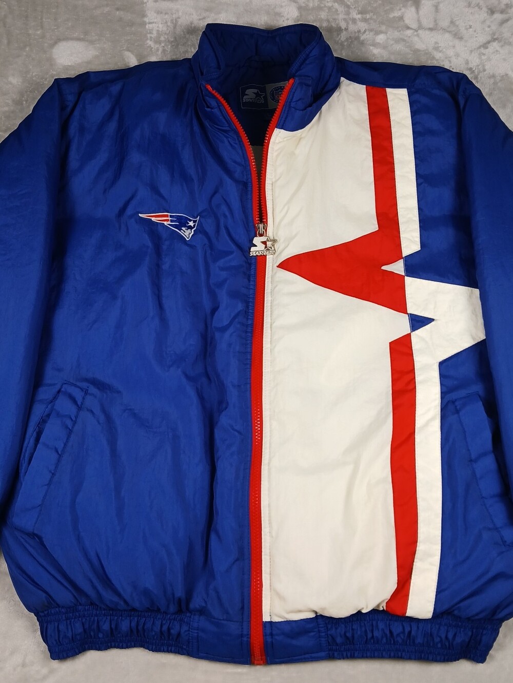 New England Patriots Starter Jacket L Men's Puffer Pro Line Vintage